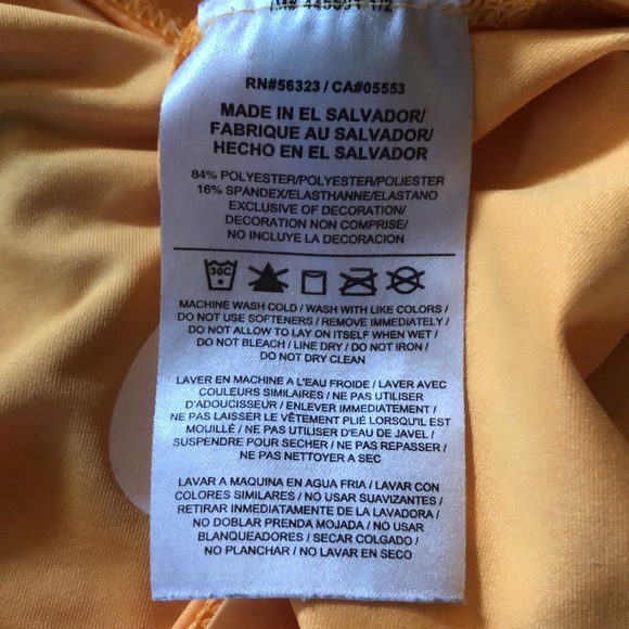 ⭐️ Nike Pro Classic logo racer back stretch sports pretty tangerine top - Picture 6 of 6